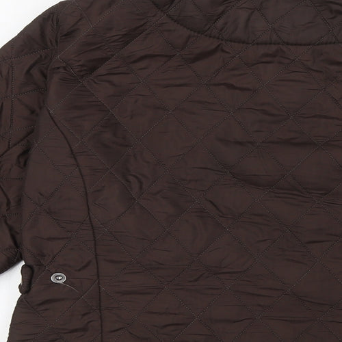 Barbour Womens Brown Jacket Size 10 Zip - Fleece Lined