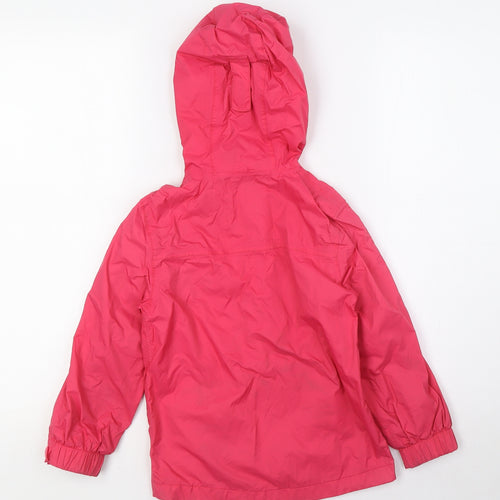 Mountain Warehouse Girls Pink Anorak Jacket Size 5-6 Years Zip - Waterproof