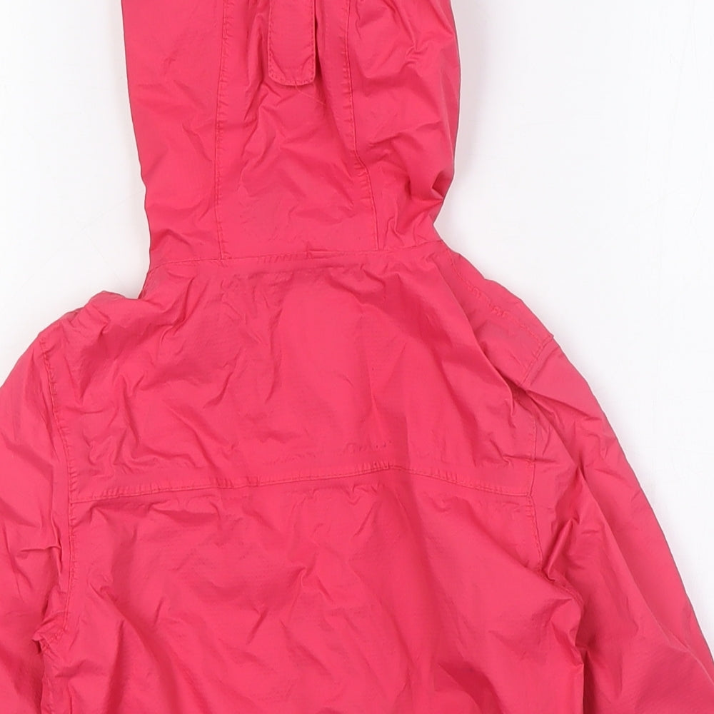 Mountain Warehouse Girls Pink Anorak Jacket Size 5-6 Years Zip - Waterproof