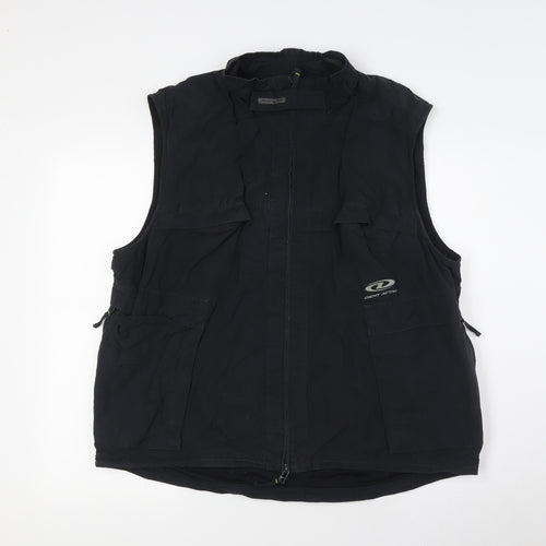 DKNY Mens Black Gilet Waistcoat Size L Zip - Stalker