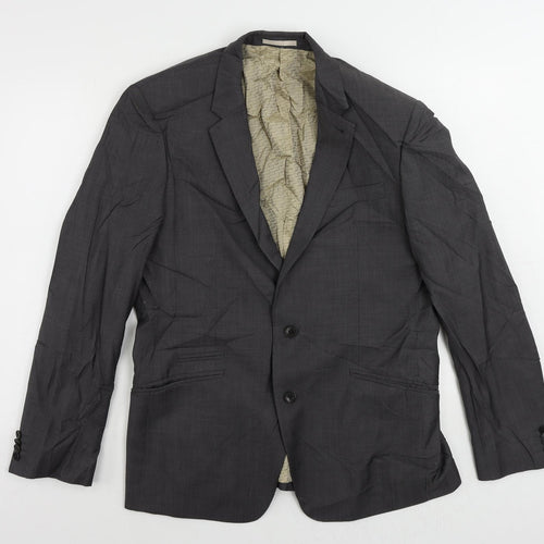 NEXT Mens Grey Wool Jacket Suit Jacket Size 42 Regular