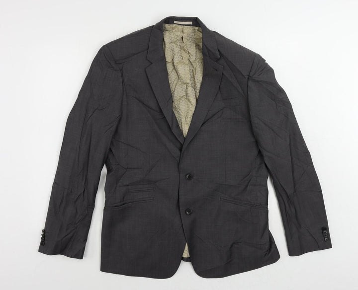 NEXT Mens Grey Wool Jacket Suit Jacket Size 42 Regular