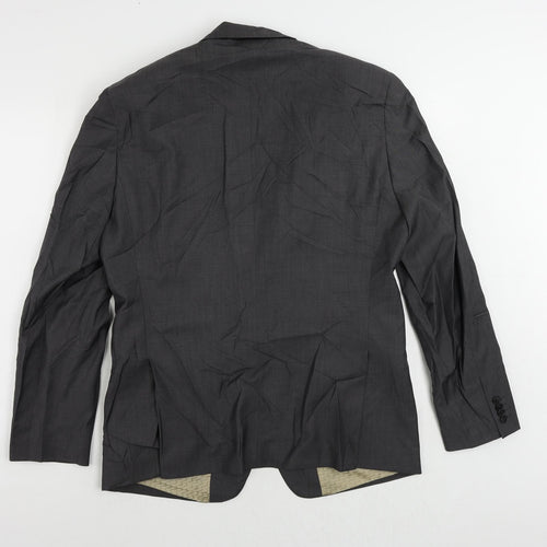 NEXT Mens Grey Wool Jacket Suit Jacket Size 42 Regular