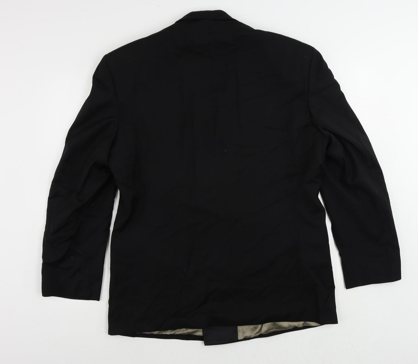 Marks and Spencer Mens Black Wool Tuxedo Suit Jacket Size 42 Regular