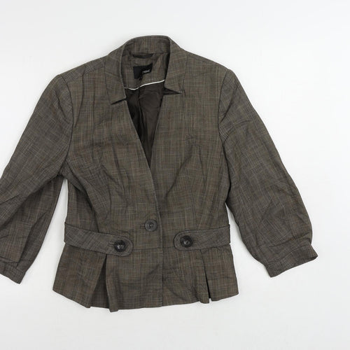 NEXT Womens Brown Jacket Blazer Size 12 Button