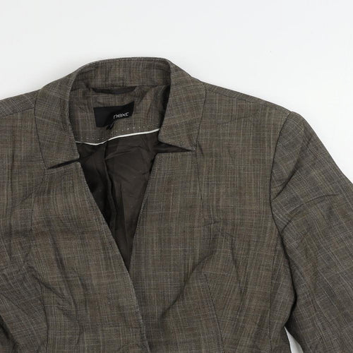 NEXT Womens Brown Jacket Blazer Size 12 Button