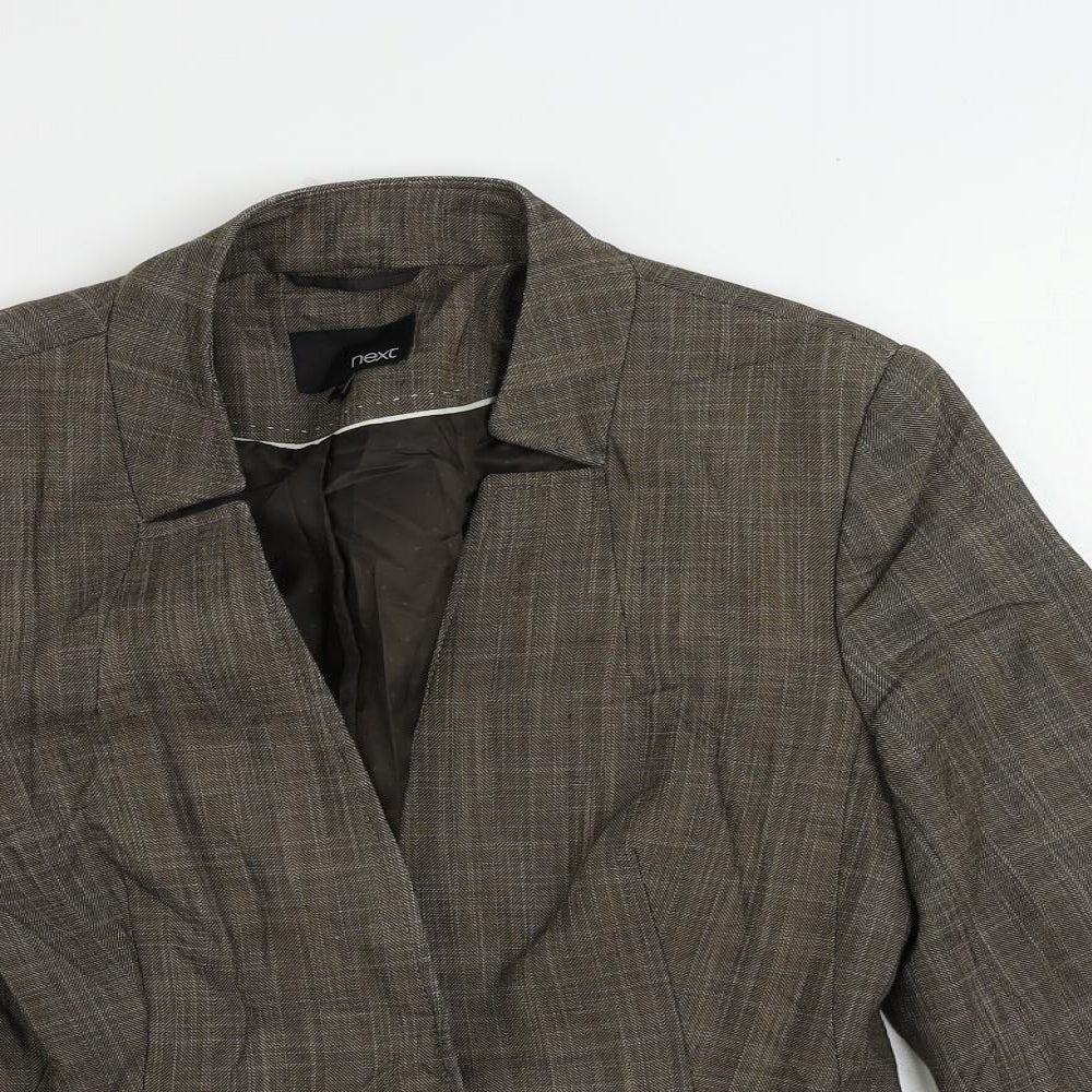 NEXT Womens Brown Jacket Blazer Size 12 Button