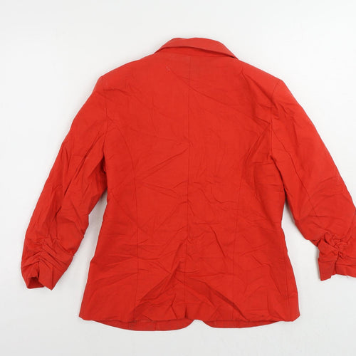 Fransa Womens Red Jacket Blazer Size 10 Button