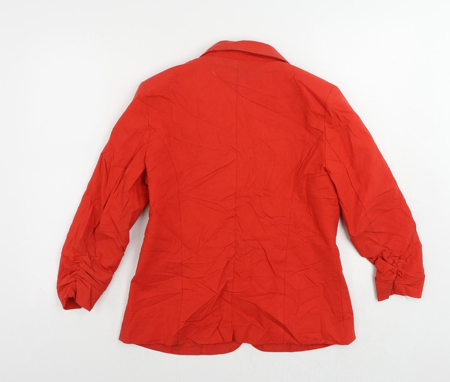 Fransa Womens Red Jacket Blazer Size 10 Button