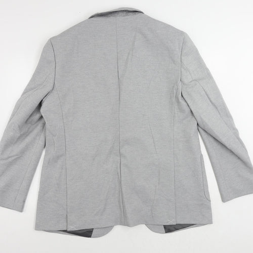 Marks and Spencer Mens Grey Polyamide Jacket Suit Jacket Size 46 Regular