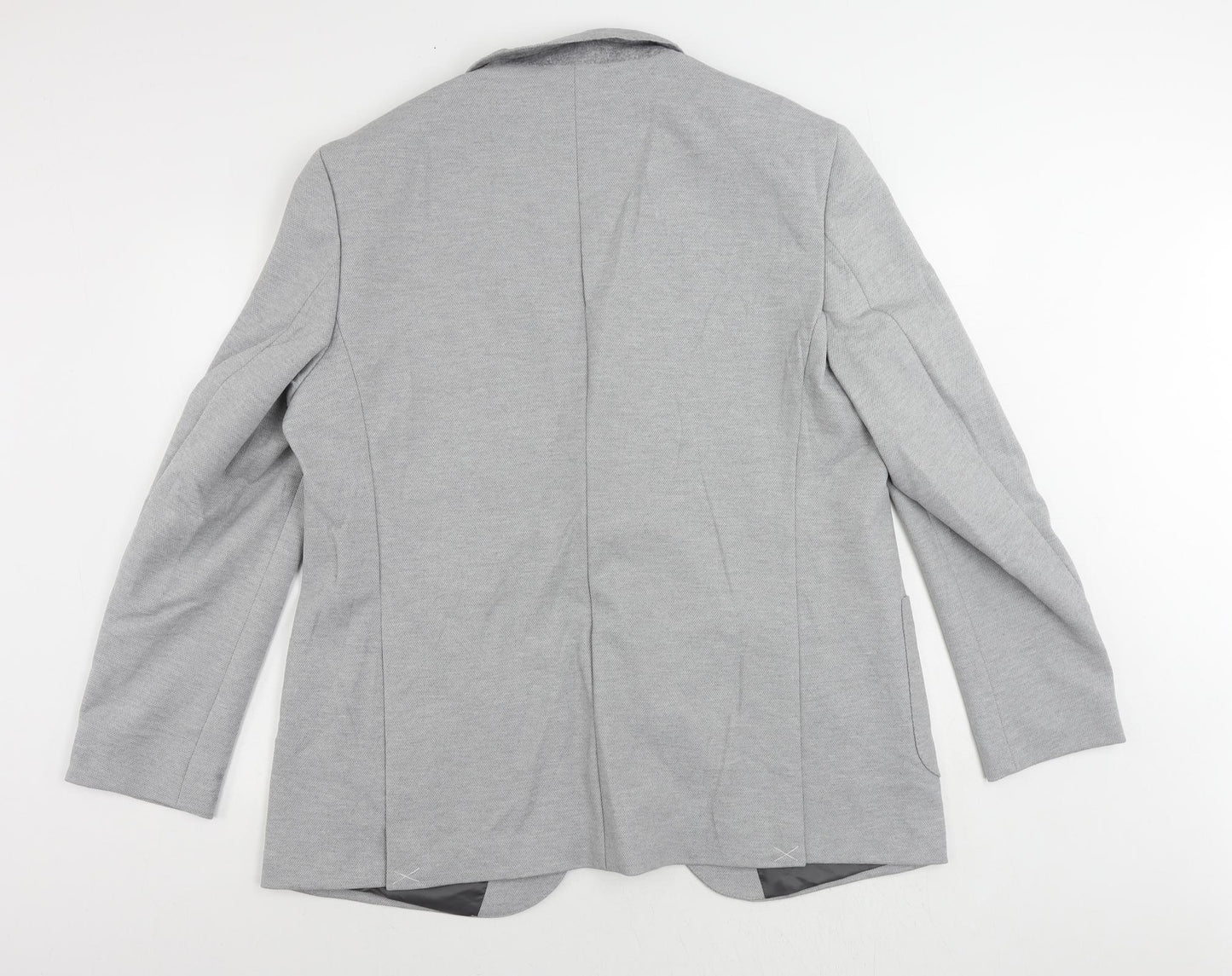 Marks and Spencer Mens Grey Polyamide Jacket Suit Jacket Size 46 Regular