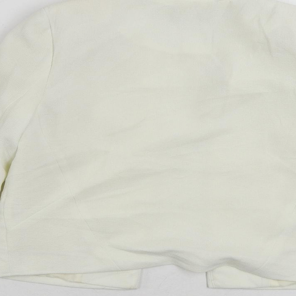 Topshop Womens Ivory Jacket Blazer Size 8 - Open