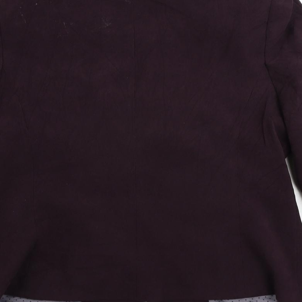 EWM Womens Purple Jacket Blazer Size 10 Button - Vintage