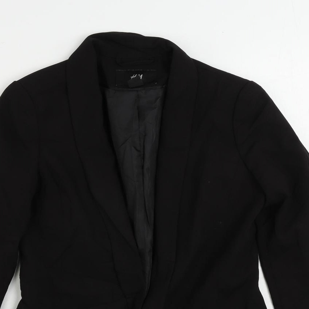 H&M Womens Black Jacket Blazer Size 6 - Open