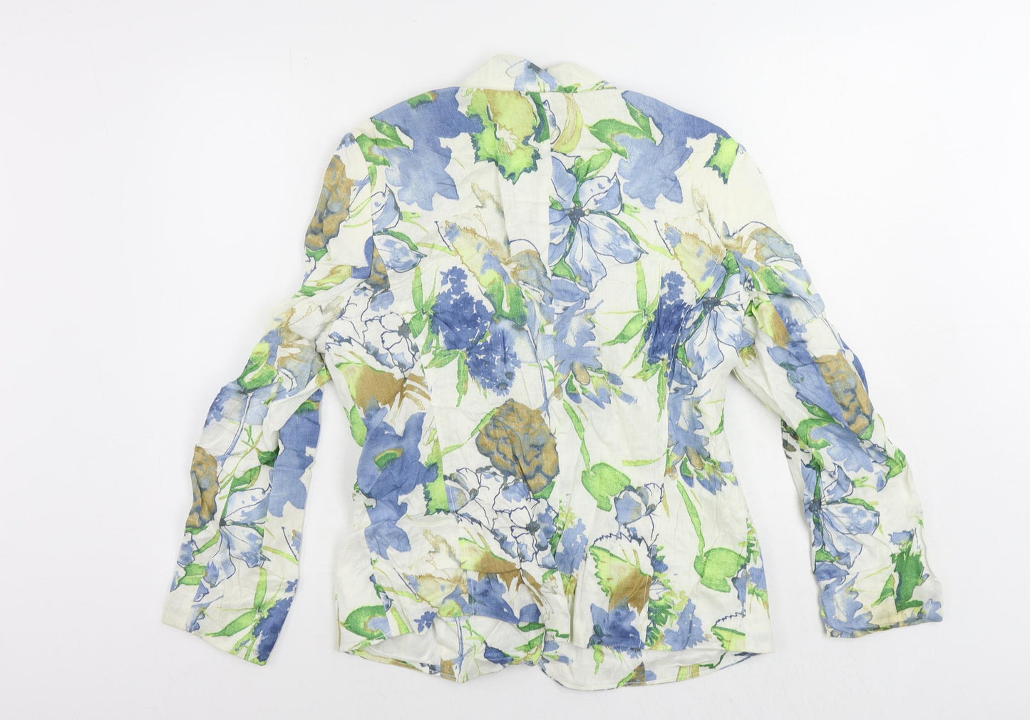 Gerry Weber Womens White Floral Jacket Blazer Size 16 Button