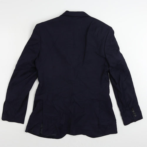 Marks and Spencer Mens Blue Polyester Jacket Suit Jacket Size 38 Regular