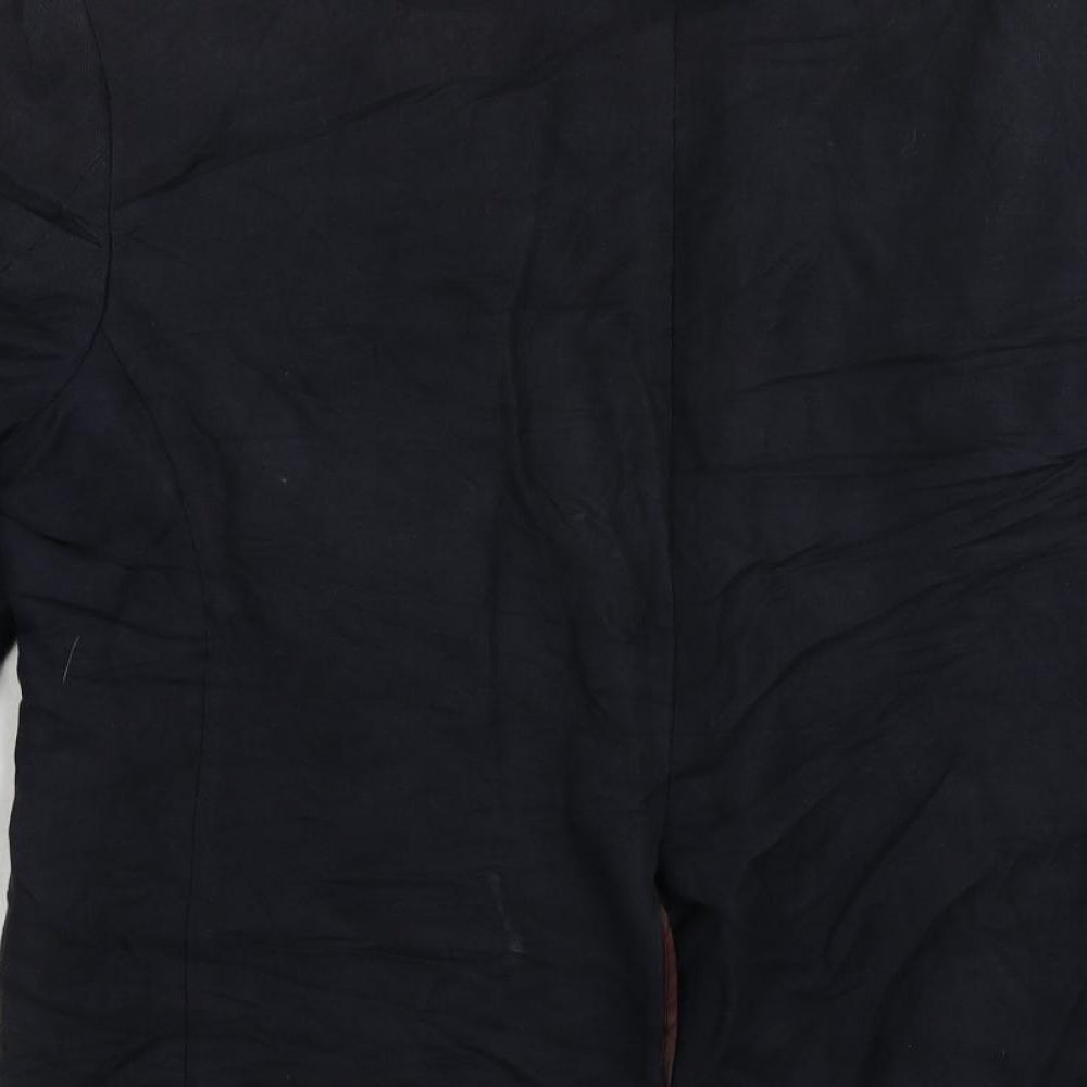 Blazer Mens Blue Linen Jacket Blazer Size 44 Regular - Vintage