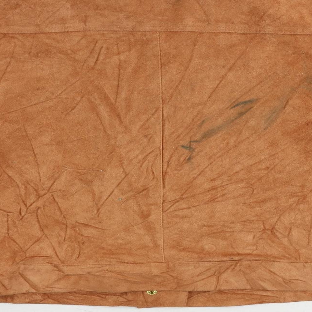 Sfera Womens Orange Jacket Size L Zip - Suede Effect