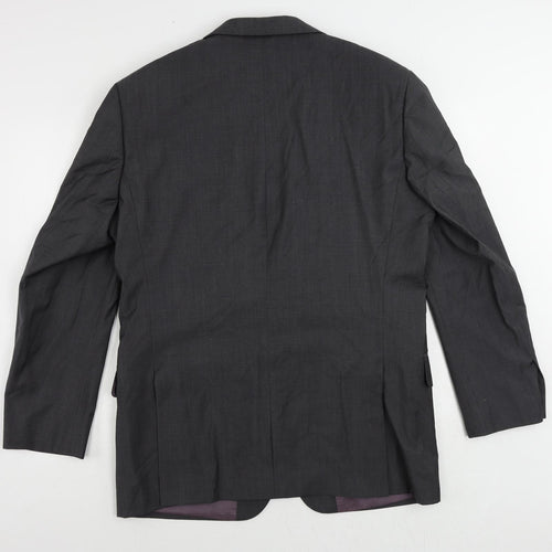 T.M.Lewin Mens Grey Wool Jacket Suit Jacket Size 44 Regular