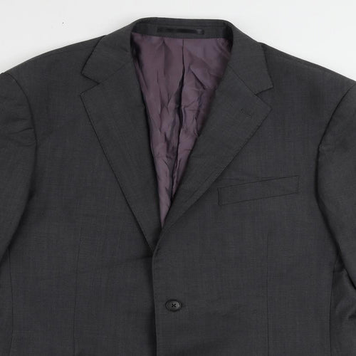 T.M.Lewin Mens Grey Wool Jacket Suit Jacket Size 44 Regular