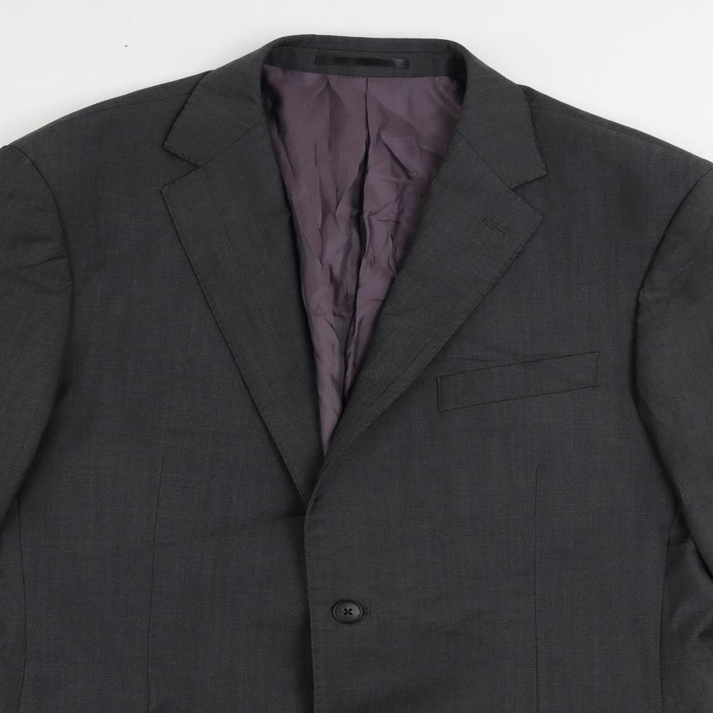 T.M.Lewin Mens Grey Wool Jacket Suit Jacket Size 44 Regular