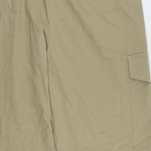 Marks and Spencer Womens Beige Polyester Cargo Trousers Size 22 L30 in Regular Zip