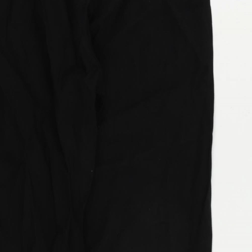 Marks and Spencer Womens Black Lyocell Jogger Trousers Size 8 L30 in Regular Drawstring - Adjustable Waist