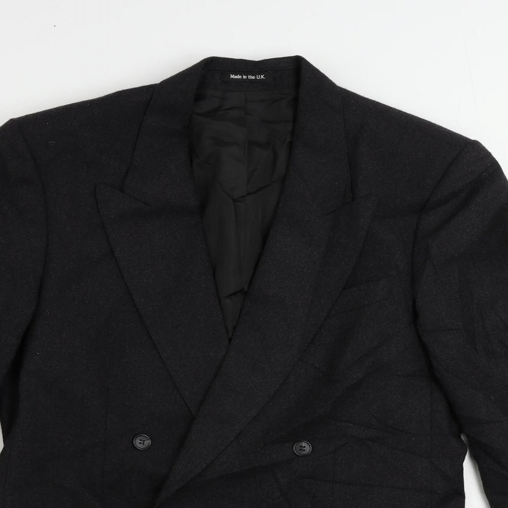 St Michael Mens Black Wool Jacket Suit Jacket Size 38 Regular - Vintage
