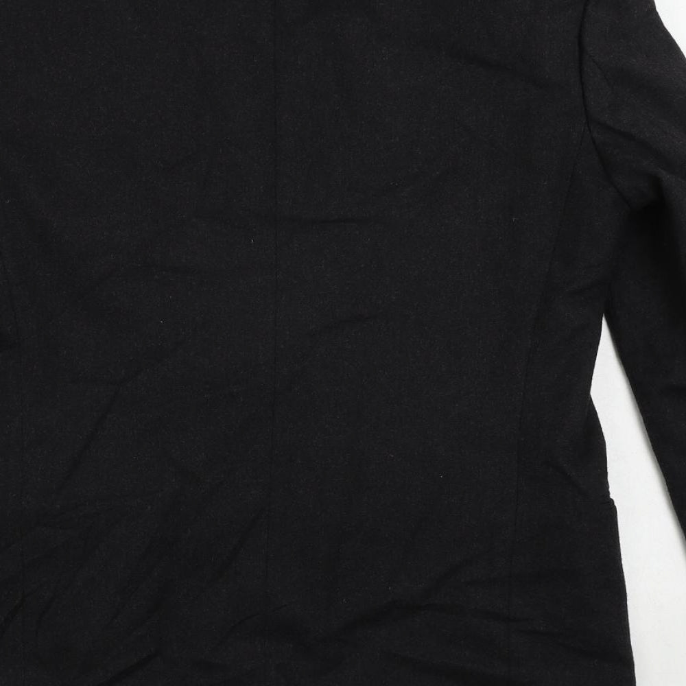 St Michael Mens Black Wool Jacket Suit Jacket Size 38 Regular - Vintage