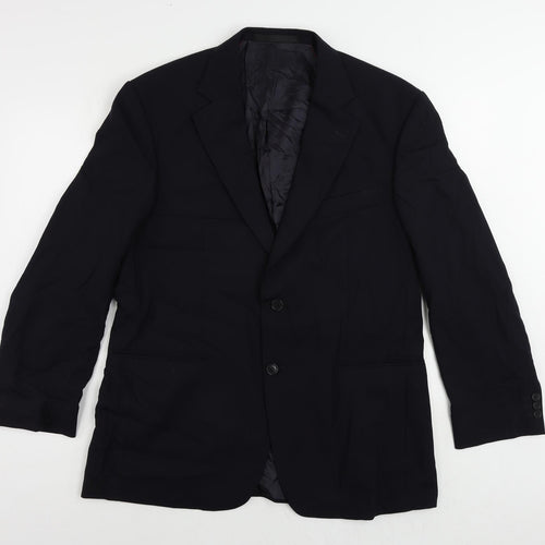 Marks and Spencer Mens Blue Polyamide Jacket Suit Jacket Size 46 Regular