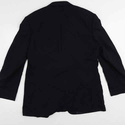 Marks and Spencer Mens Blue Polyamide Jacket Suit Jacket Size 46 Regular