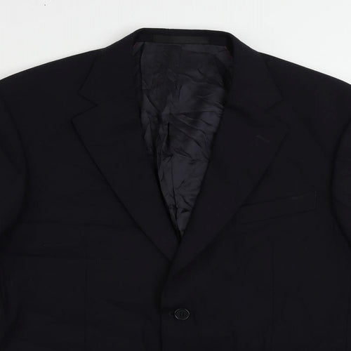 Marks and Spencer Mens Blue Polyamide Jacket Suit Jacket Size 46 Regular