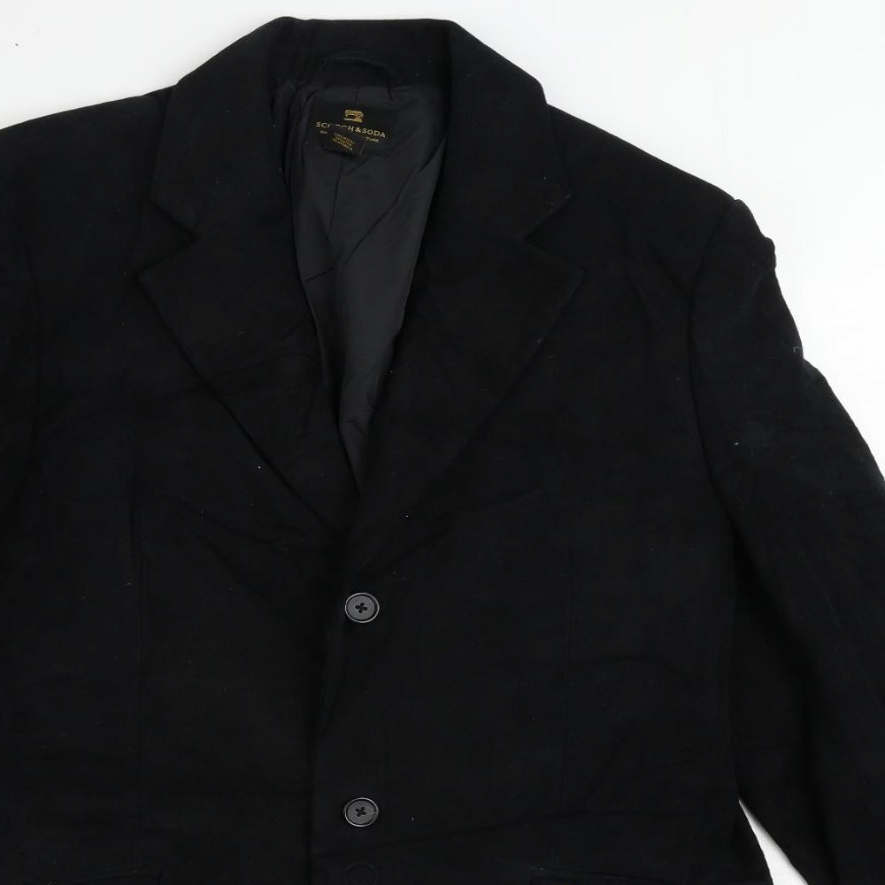 Scotch & Soda Mens Black Jacket Blazer Size XL Button