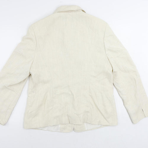 Marcona Womens Ivory Jacket Blazer Size 18 Button