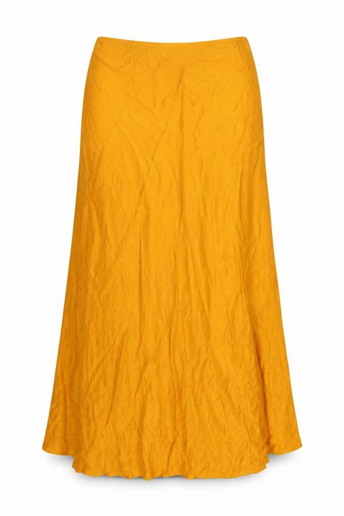 Autograph Womens Orange Geometric Viscose Maxi Skirt Size 18 Zip