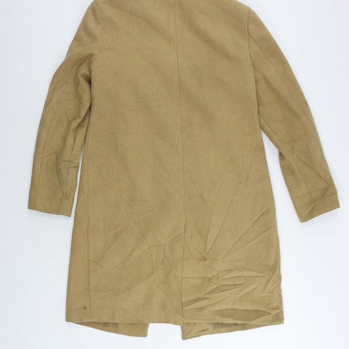 New Look Womens Beige Overcoat Coat Size 10 Button
