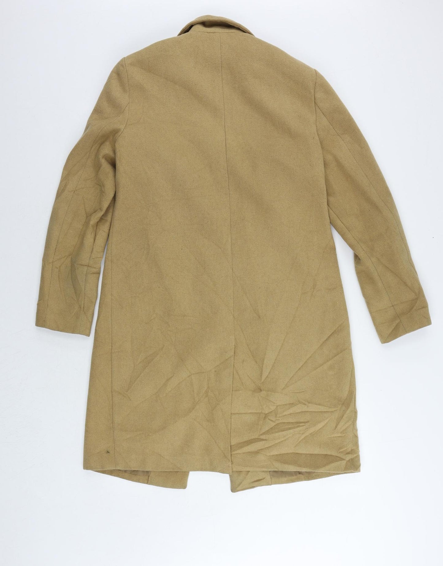 New Look Womens Beige Overcoat Coat Size 10 Button
