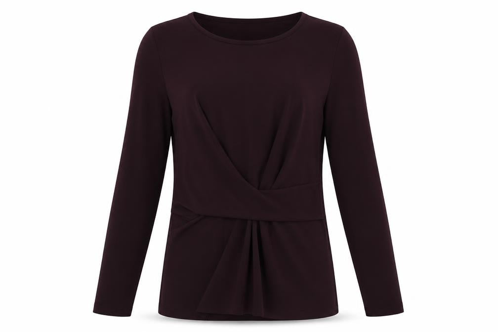 Dorothy Perkins Womens Purple Polyester Basic Blouse Size 8 Round Neck