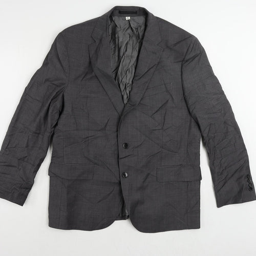 Marks and Spencer Mens Grey Wool Jacket Suit Jacket Size 42 Regular
