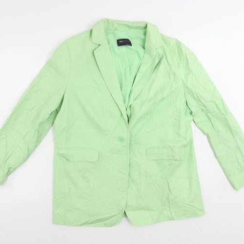 Marks and Spencer Womens Green Jacket Blazer Size 16 Button