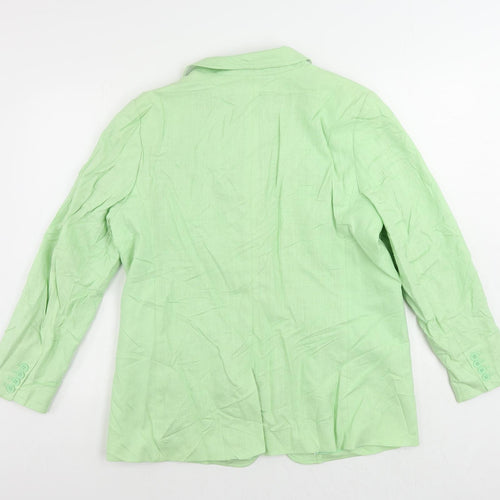 Marks and Spencer Womens Green Jacket Blazer Size 16 Button