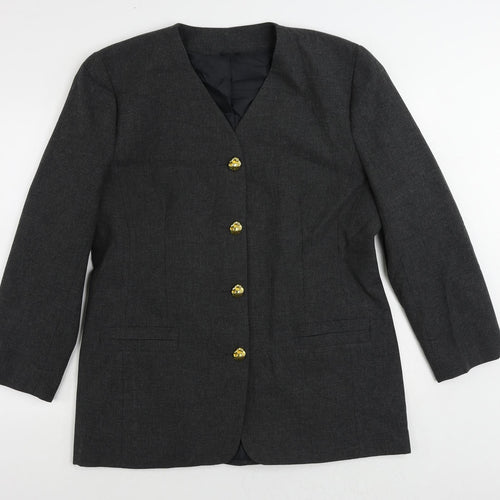 Richards Womens Grey Jacket Blazer Size 18 Button - Vintage