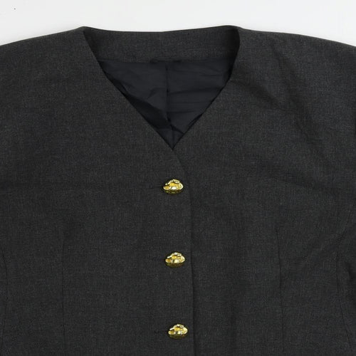 Richards Womens Grey Jacket Blazer Size 18 Button - Vintage