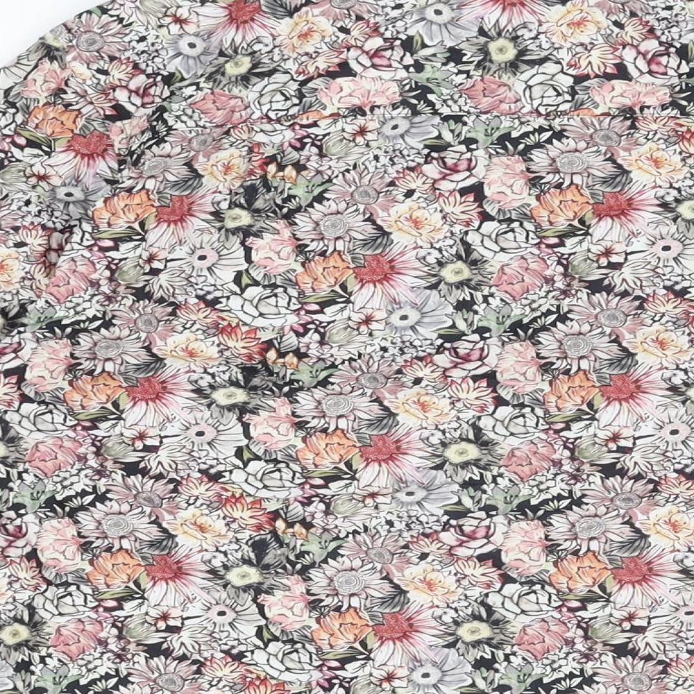 NEXT Mens Multicoloured Floral Cotton Button-Up Size M Collared Button