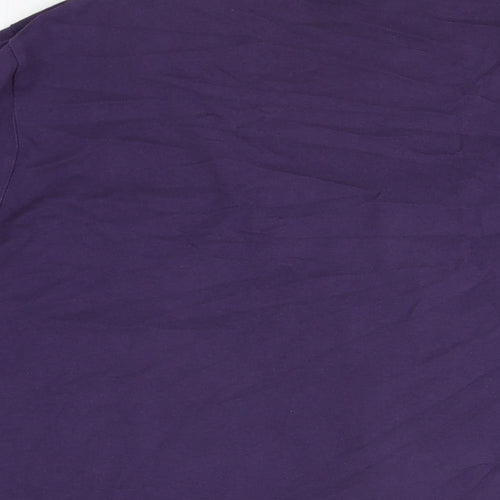 Debenhams Womens Purple Cotton Basic T-Shirt Size 22 Scoop Neck