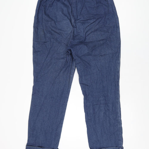 Cotton Traders Womens Blue Cotton Straight Jeans Size 16 L27 in Regular