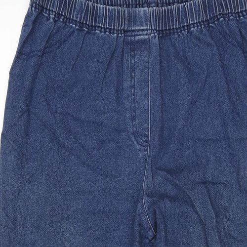 Cotton Traders Womens Blue Cotton Straight Jeans Size 16 L27 in Regular