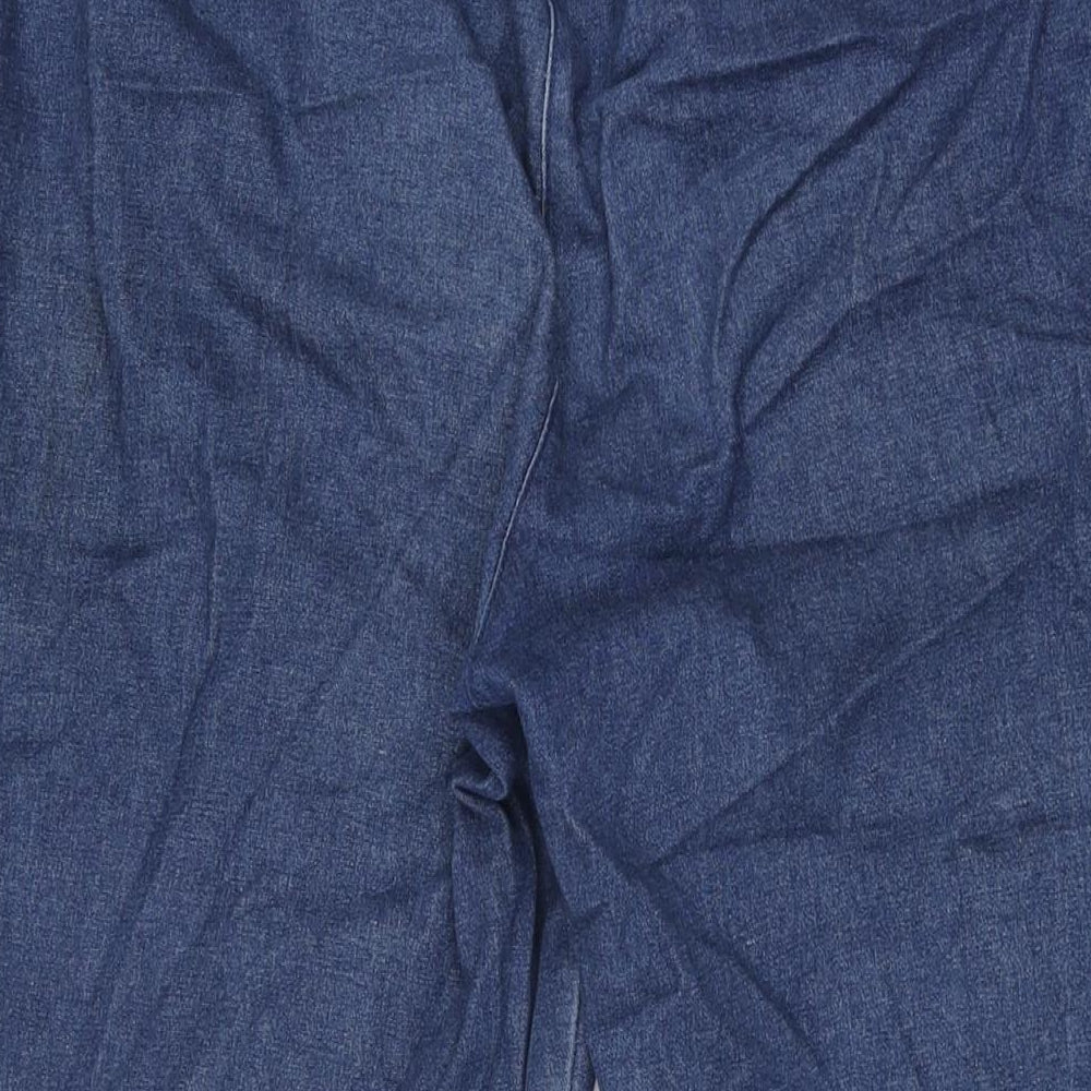 Cotton Traders Womens Blue Cotton Straight Jeans Size 16 L27 in Regular