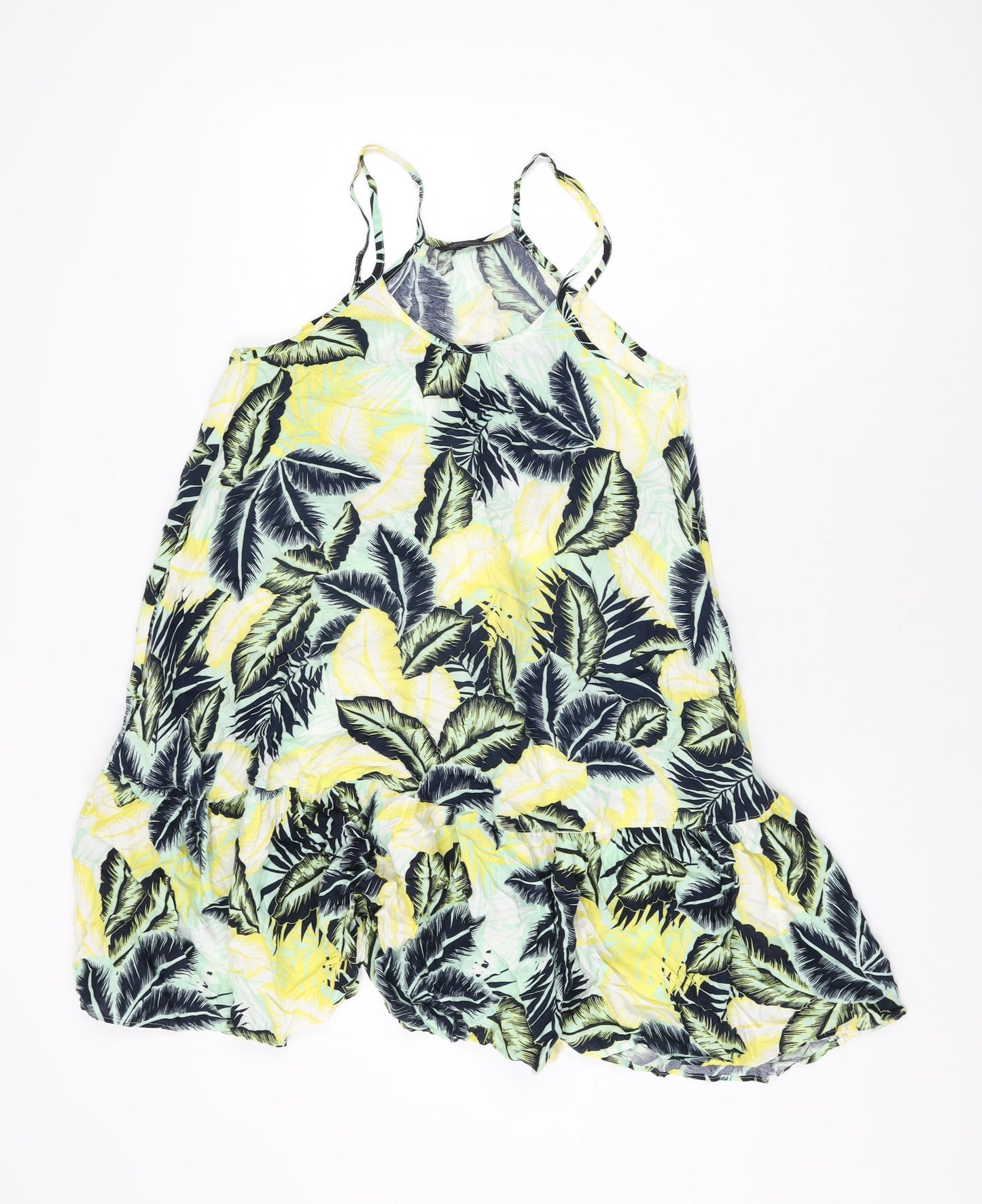 Marks and Spencer Womens Multicoloured Geometric Viscose Shift Size 10 Scoop Neck Pullover