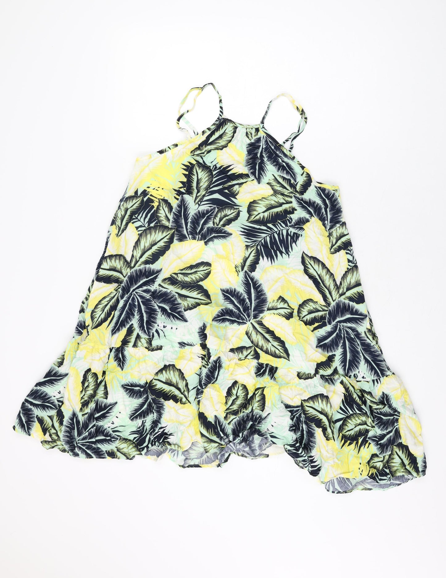 Marks and Spencer Womens Multicoloured Geometric Viscose Shift Size 10 Scoop Neck Pullover